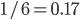 1/6=0.17