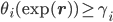 \theta_i(\exp(\mathbf{r}))\ge\gamma_i