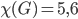 \chi(G)= 5, 6